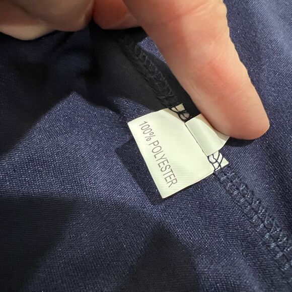 Evening Gown Chiffon Cape Sleeve Maxi Dress Slit Dark Blue Size Large NWOT - Picture 14 of 14